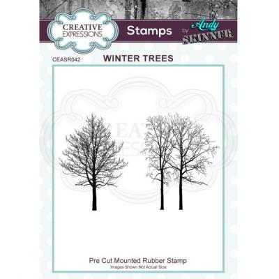 Creative Expressions Pre Cut Rubber Stamps - Winter Trees